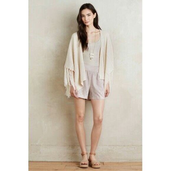 Anthropologie Pants - New Anthropologie Vegan Suede Cutwork Shorts by Elevenses Retail $118 Size 6